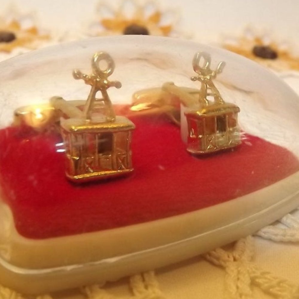 Unique Vintage Art Deco XX 3D Cufflinks